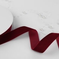 Лента бархатная, 25 мм, 18 &plusmn; 1 м, цвет бордовый №46