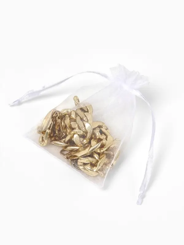 Мешочек подарочный набор 20 шт, 7*9см, органза, цвет белый