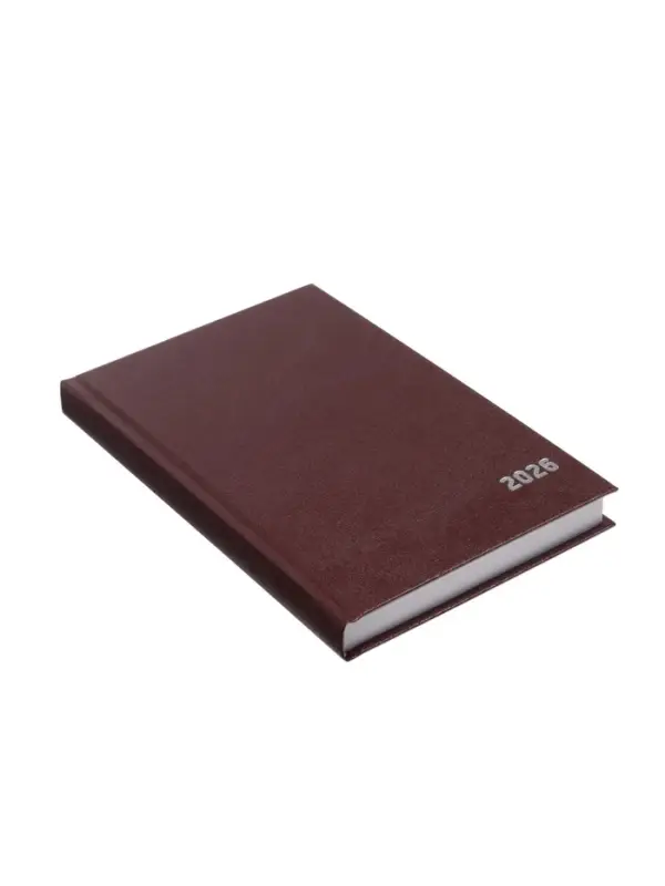Ежедневник датир 2026г А5 168л, б/вин, коричневый