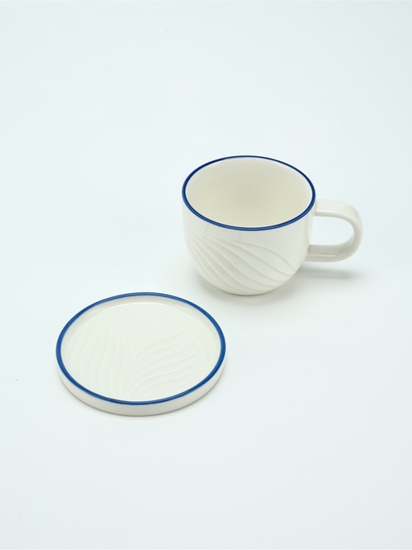 Чайная пара Dolce Ceramo. &laquo;Оушен&raquo;, 2 предмета: кружка 200 мл, блюдце d=10 см