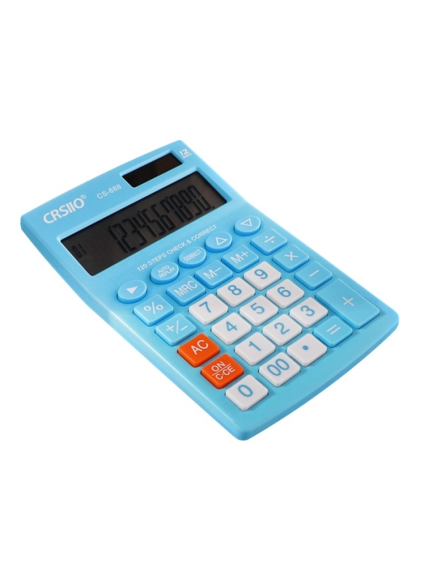 Калькулятор настольный 12-разрядный CT-388, голубой