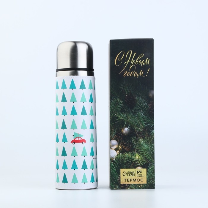 Термос в кожзаме "Машинка", 500 мл