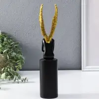 Сувенир полистоун "Ангел" чёрный с золотом 6х8,3х31 см