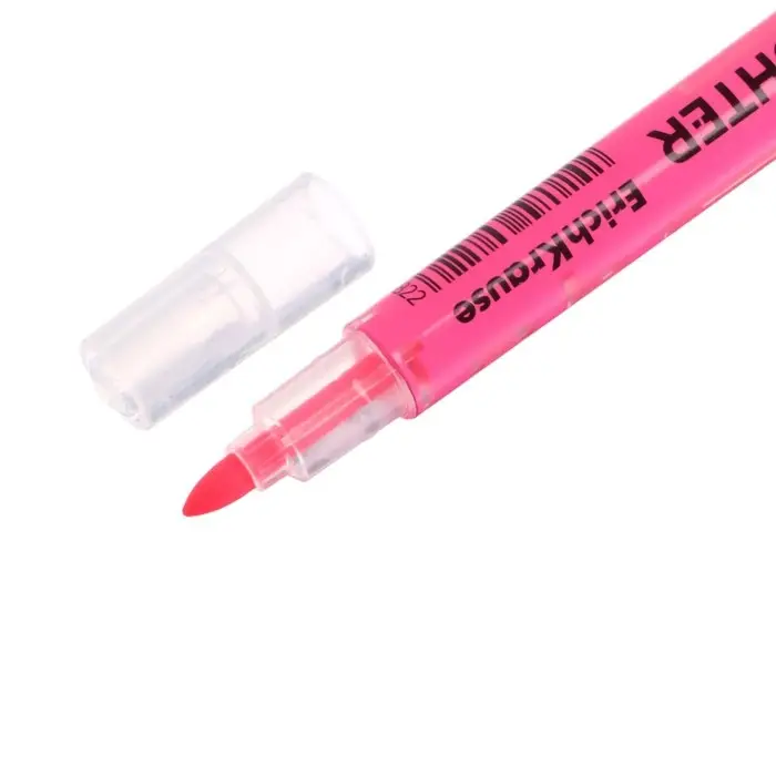 Маркер текстовыделитель 0.5-3.5 мм ErichKrause Visioline V-16 Zoom Neon, двухсторонний, розовый неон, чернила на водной основе