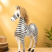 Сувенир "Зебра" дерево 33х11х53 см, цв. чёрно-белый