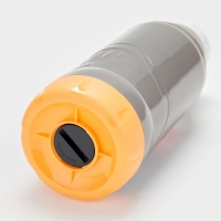 Термос 1 л, со стеклянной колбой, 11х31см, оранжевый