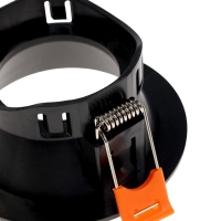 Светильник встраиваемый под лампу MR16, круг, пластик, черный