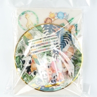 Набор одноразовой посуды &laquo;Зверята&raquo;, с тиснением, набор 12 шт.