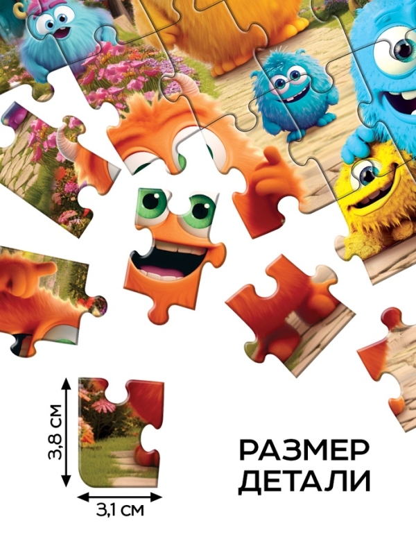 Набор пазл с игрушкой "Милые монстрики"