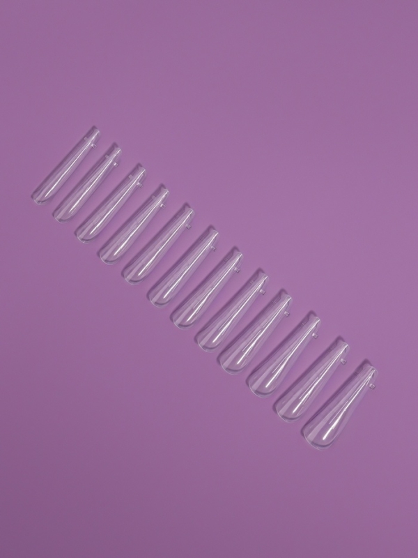 Верхние формы для наращивания в контейнере, 120 шт, 12 размеров, цвет прозрачные