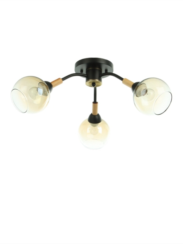 Люстра "Гундер" 3хЕ27 40Вт черный 57х57х25 см