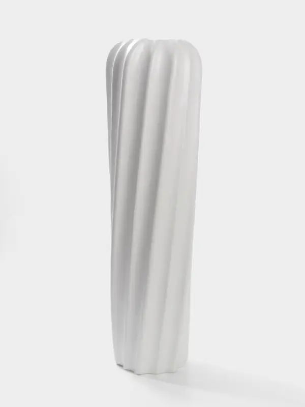 Ваза напольная керамика "Бласио" 58х14 см, белый