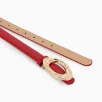 Ремень жен 04-01-01-04, Июнь2513, 2,4*0,3*110 см, без винта, пряж золото, гвоздик, крачный   1090316