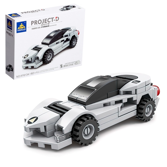 Конструктор блочный для мальчков Гонка &laquo;Мощные моторы. Призрак&raquo;, 62 детали