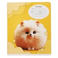 Тетрадь 12 листов в клетку Calligrata, &laquo;Пушистики&raquo;, обложка мелованный картон, МИКС