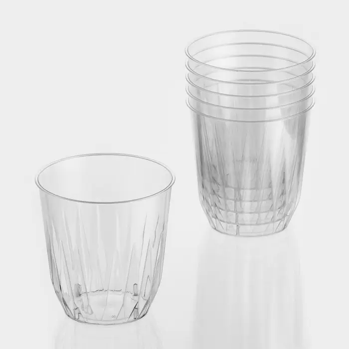 Стакан пластиковый одноразовый &laquo;Баккара&raquo;, 200 мл, прозрачный