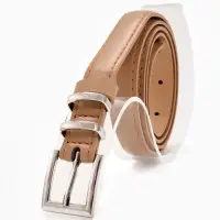 Ремень жен 03-01-02-01, Июнь2502, 2*0,3*110 см, без винта, пряж металл, 1 прокол, бежевый