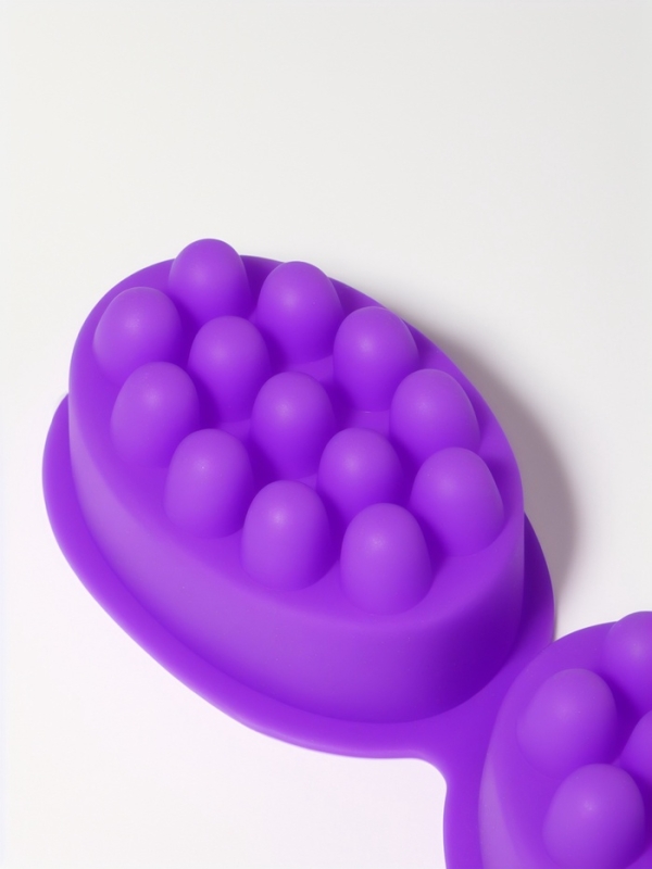 Форма д/льда д/массажа головы 8,3*6*3,7см (наб 2шт цена за наб) силикон сиреневый пакет QF