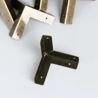 Уголок (накладка) для шкатулок металл набор 10 шт 3х3х3 см