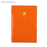 Папка-конверт на кнопке, А6, 180 мкм, вертикальная, глянцевая, МИКС
