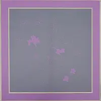 Пленка для цветов матовая, &laquo;Цветы с каймой&raquo;, 58&times;58 см, сиреневый