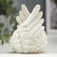 Сувенир полистоун "Белоснежный ангел малыш спящий в крыльях" 8,5х7х4 см