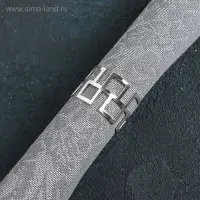 Кольцо для салфетки &laquo;Гео&raquo;, 4,5&times;3 см, цвет серебряный