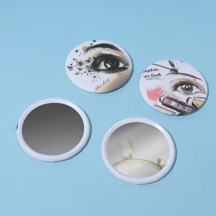 Зеркало карманное &laquo;Взгляд&raquo;, d 7 см, рисунок МИКС