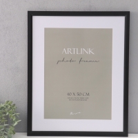 Фоторамка МДФ "Anna" 40х50 см, с паспарту (30х40 см), чёрный (пластиковый экран)
