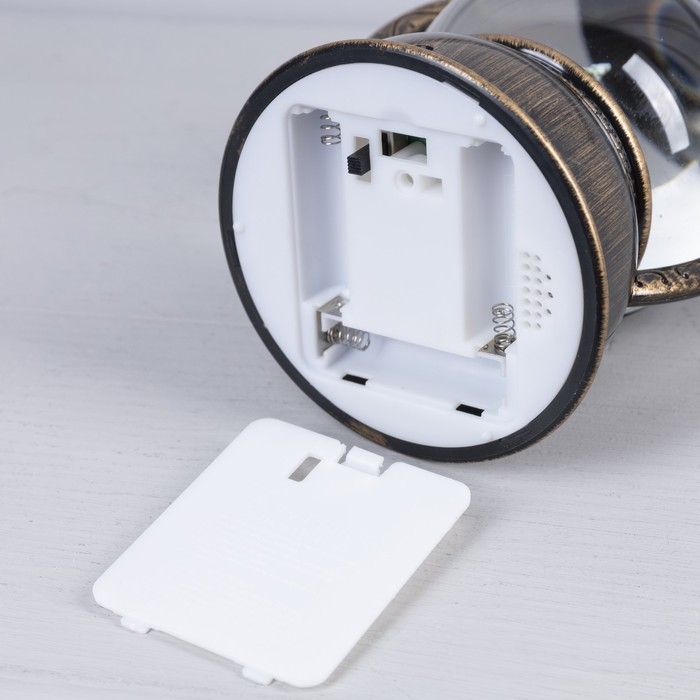 Светодиодная фигура &laquo;Фонарь со снеговиком&raquo; 13 &times; 19 &times; 11 см, пластик, батарейки ААх3 (не в комплекте), USB, свечение тёплое белое