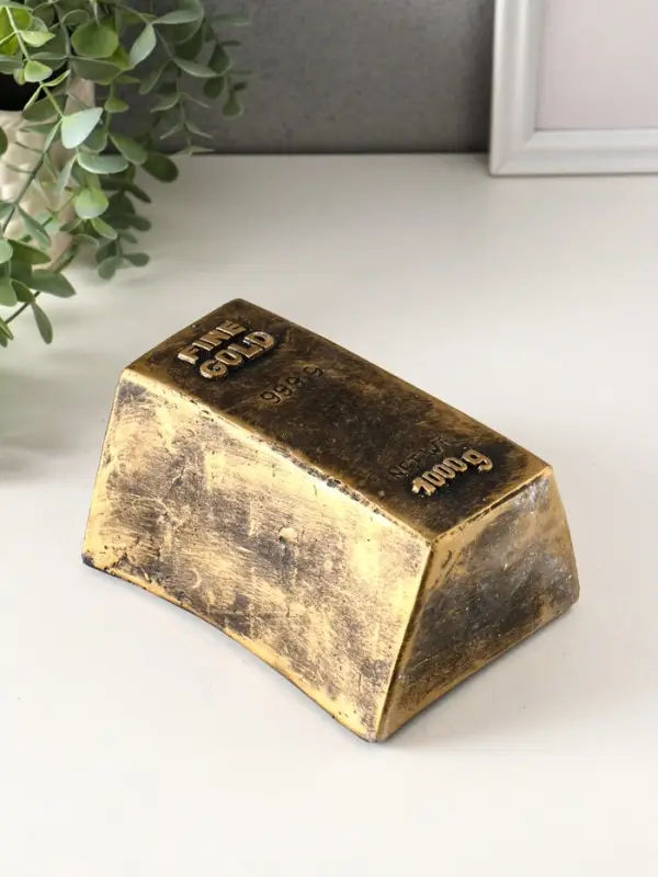Копилка "Золотой слиток" 16,5х11,5х8 см
