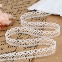 Кружево капроновое, 10 мм &times; 10 &plusmn; 1 м, цвет белый