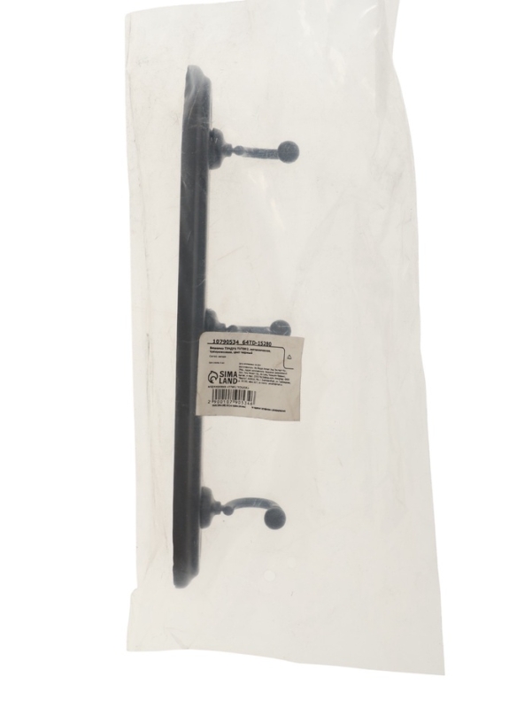 Вешалка ТУНДРА TVT002, металлическая, трёхрожковая, цвет черный