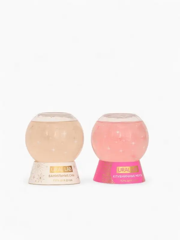 Гели для душа в форме ёлочных шаров Happy New Year, набор 2 шт х 245 мл, URAL LAB