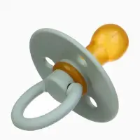 Набор классических пустышек, 2 шт., латекс, зелёный/серый, в контейнере, от 3 мес., M&B