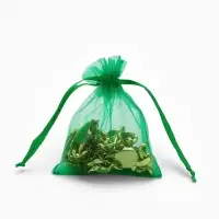 Набор мешочков подарочных 100шт. , 7*9 см, цвет тёмно-зелёный (1716477)