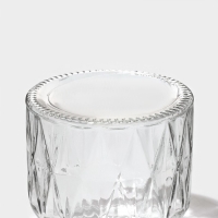 Банка стеклянная для сыпучих продуктов с керамической крышкой Доляна &laquo;Голубки&raquo;, 500 мл, 11&times;17 см