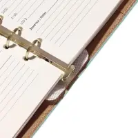 Органайзер на кольцах, A5, с клапаном, 80л, линия, к/зам, Бирюзовый