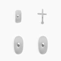 Набор серьги и каффы 4 шт. &laquo;Бублик&raquo;, цвет серебро