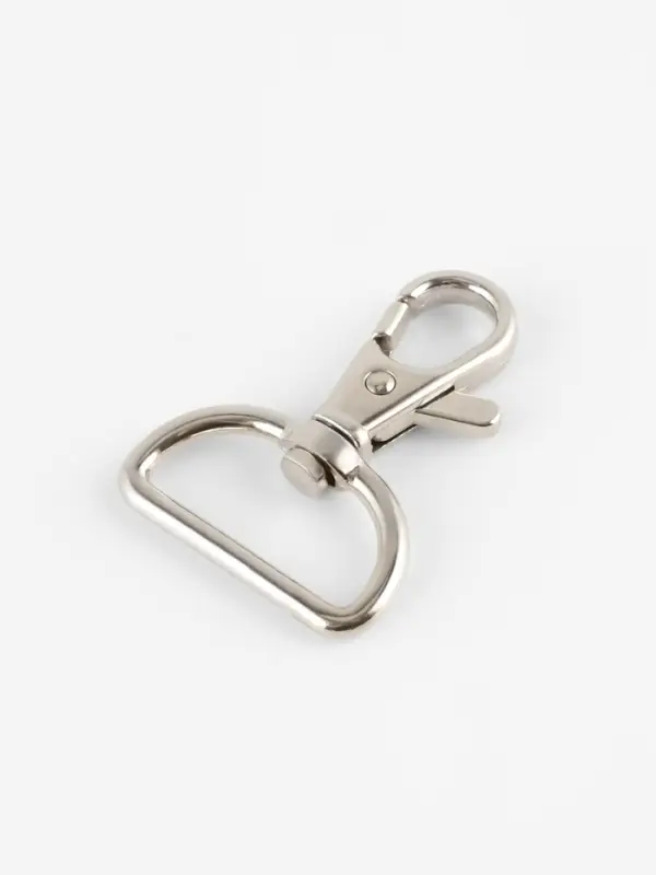 Карабины металл 9,1гр 4,3*3,1см/25*3мм (наб 2шт цена за наб) серебряный TR