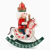 Новогодний декор "Щелкунчик на лошадке" 28 см