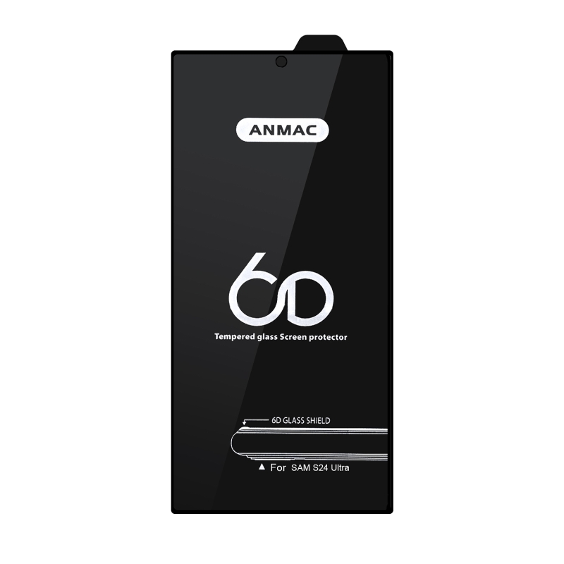 Защитное стекло S24 Ultra ANMAC 6D Black без упаковки  Арт.1137478 (10 шт./уп.)
