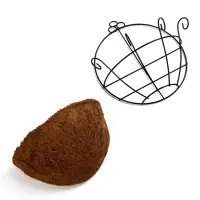 Кашпо настенное d=20 см, с кокосовым вкладышем