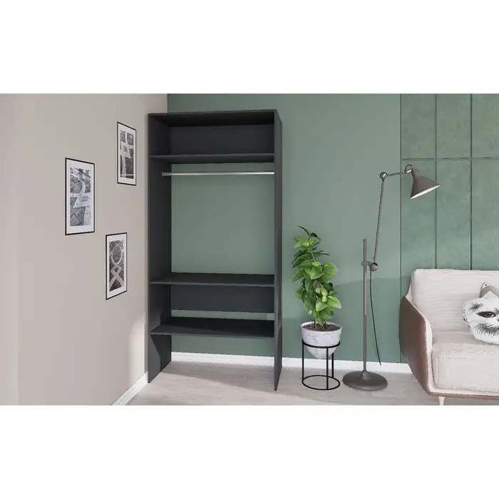 Модульная Гардеробная система Модус вешалка 2,09х1,0х0,52 графит