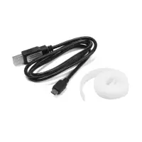 Лента-липучка для проводов 1000&times;10&times;1.5 мм ТУНДРА, белая, 1 шт.