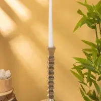 Подсвечник "Башня" алюминий 12х12х27 см