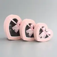 Набор коробок 3 в 1 сердца 22 х 20 х 9;  18.5 х 17 х 7.5; 1 6 х 14 х 6 см