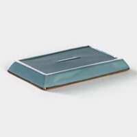 Маслёнка фарфоровая Magistro &laquo;Церера&raquo;, 18&times;12 см, цвет голубой