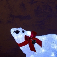 Светодиодная фигура &laquo;Мишка&raquo; 12 &times; 17 см, акрил, 20 LED, батарейки ААх2 (не в комплекте), свечение белое