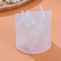 Молд Доляна &laquo;Бульдог&raquo;, силикон, 8&times;6&times;7 см, цвет белый